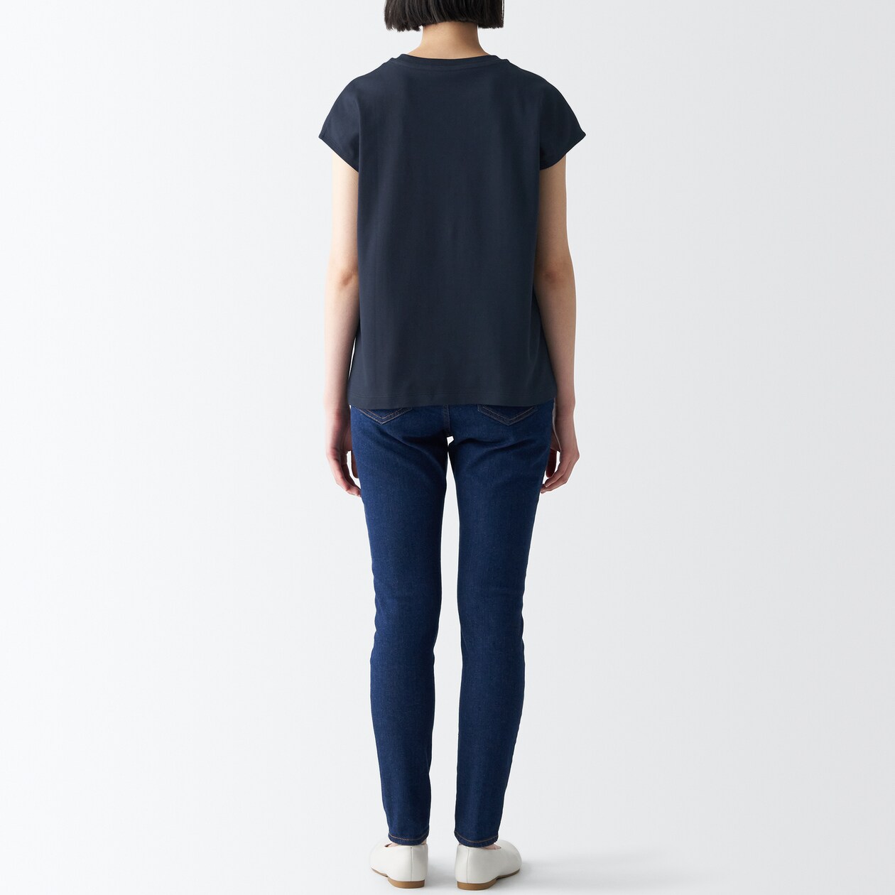 スムース編みフレンチスリーブＴシャツ