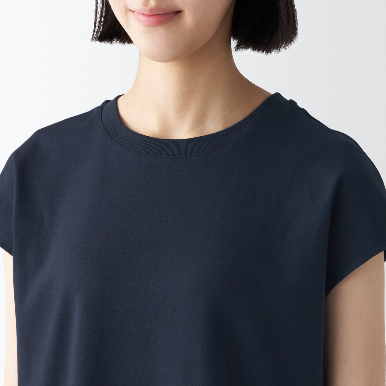 スムース編みフレンチスリーブＴシャツ