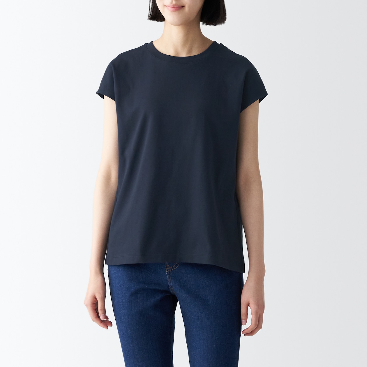 スムース編みフレンチスリーブＴシャツ