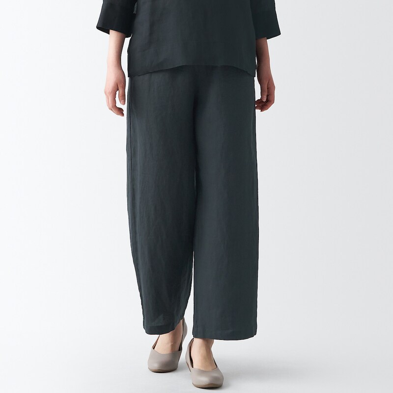 フレンチリネンストレートパンツ 無印良品