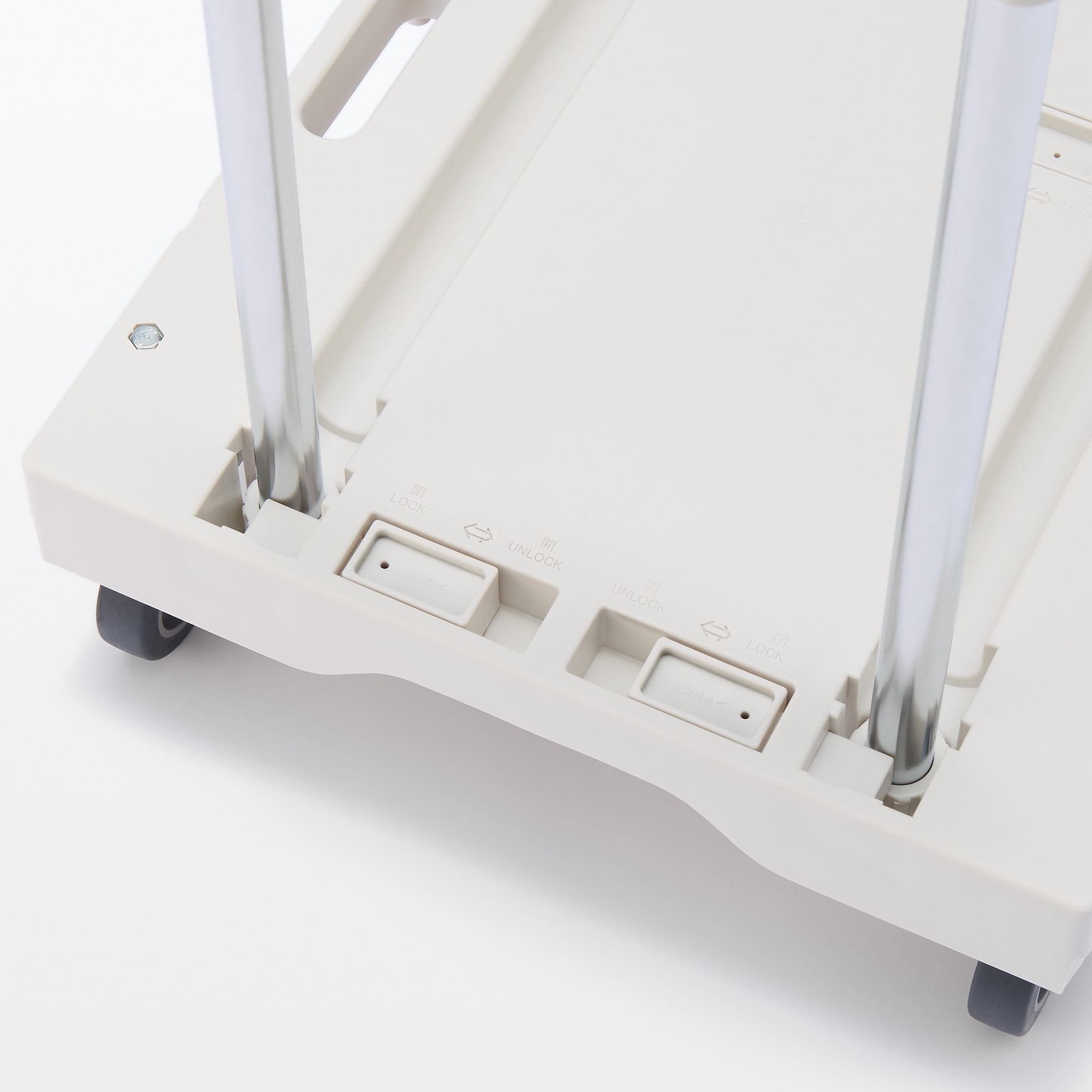 持ち手の高さを変えられる　ポリプロピレン　台車