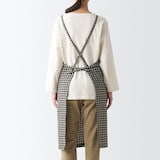 麻平織　カフェエプロン