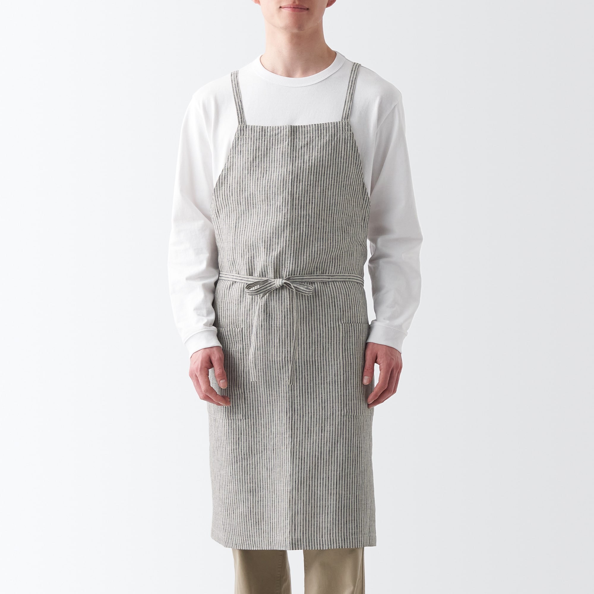 麻平織 カフェエプロン | 無印良品