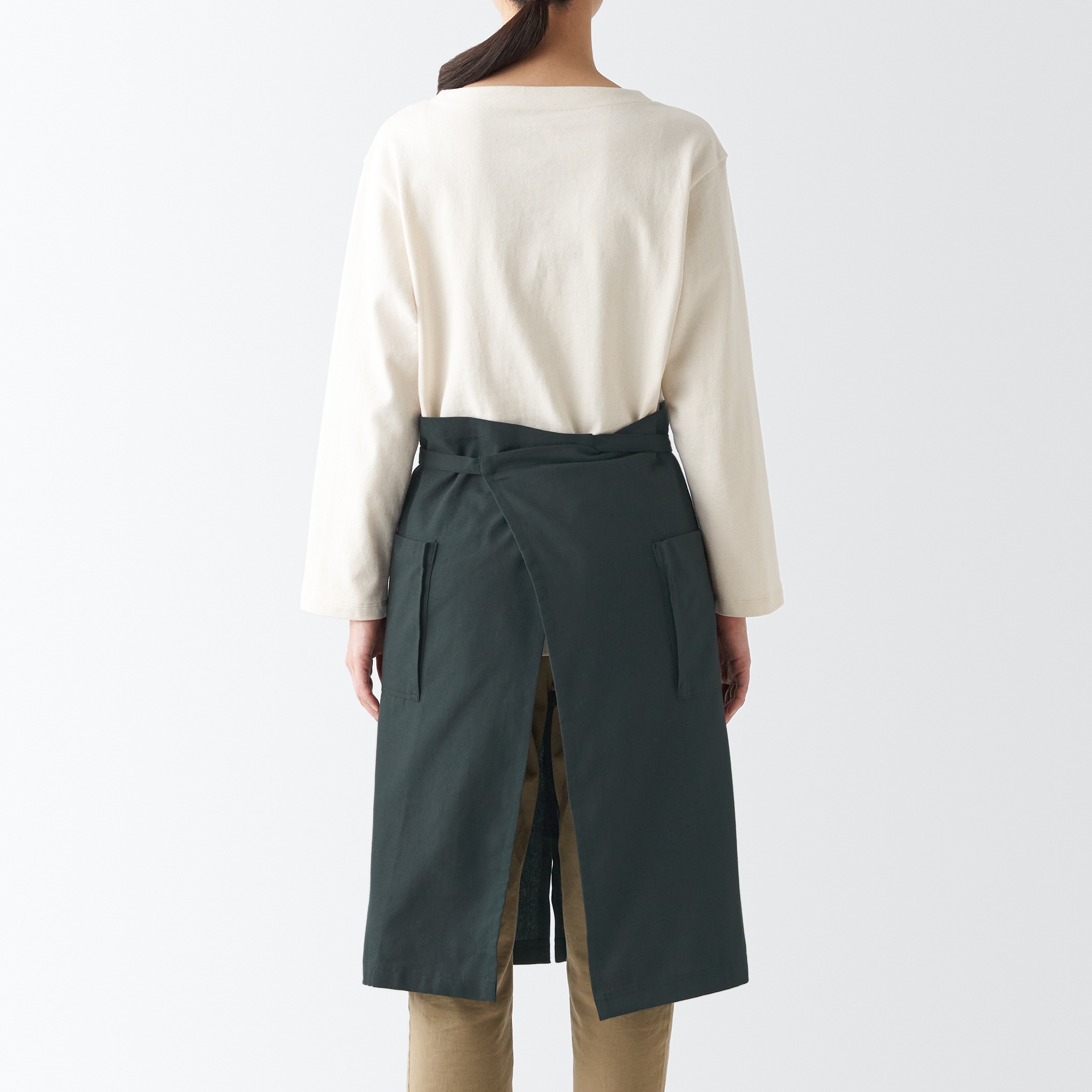 綿平織　ギャルソンエプロン