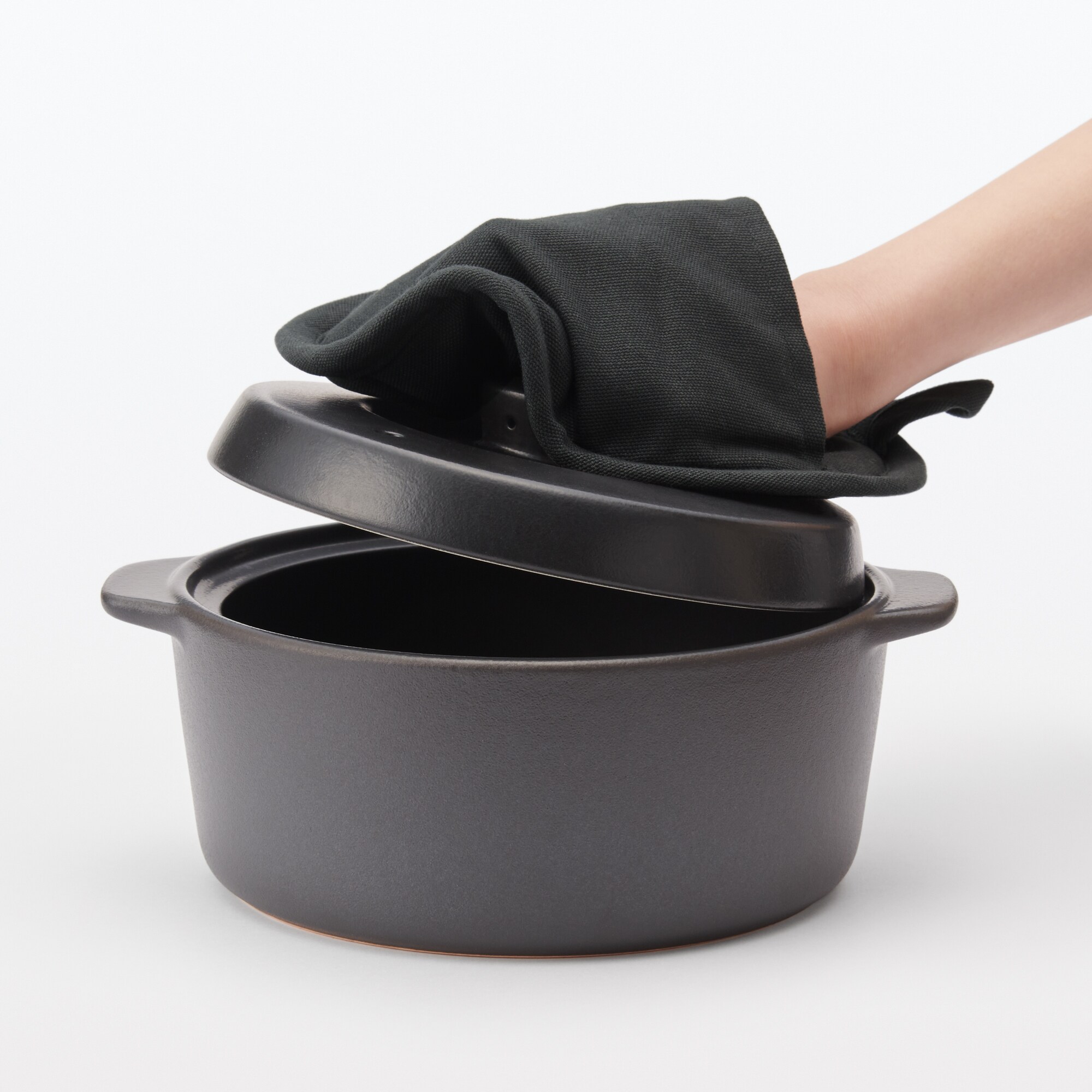 綿平織　鍋敷きにもなる鍋つかみ