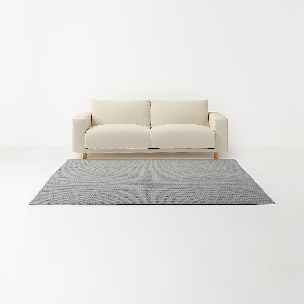 洗いざらしの綿キルティングラグ | 無印良品