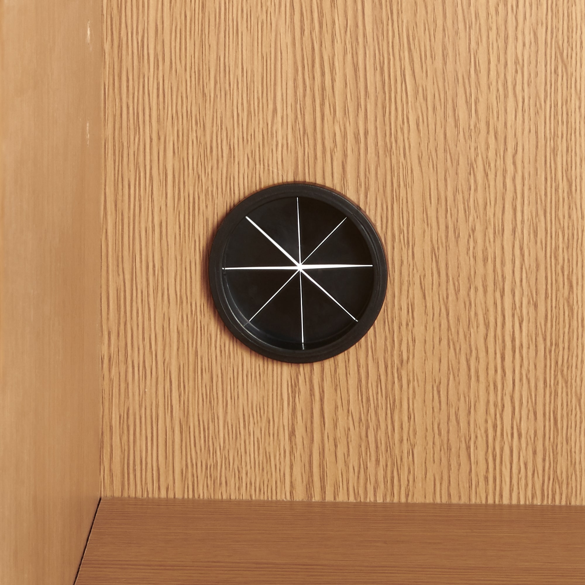 木製キャビネット　ガラス扉　オーク材突板