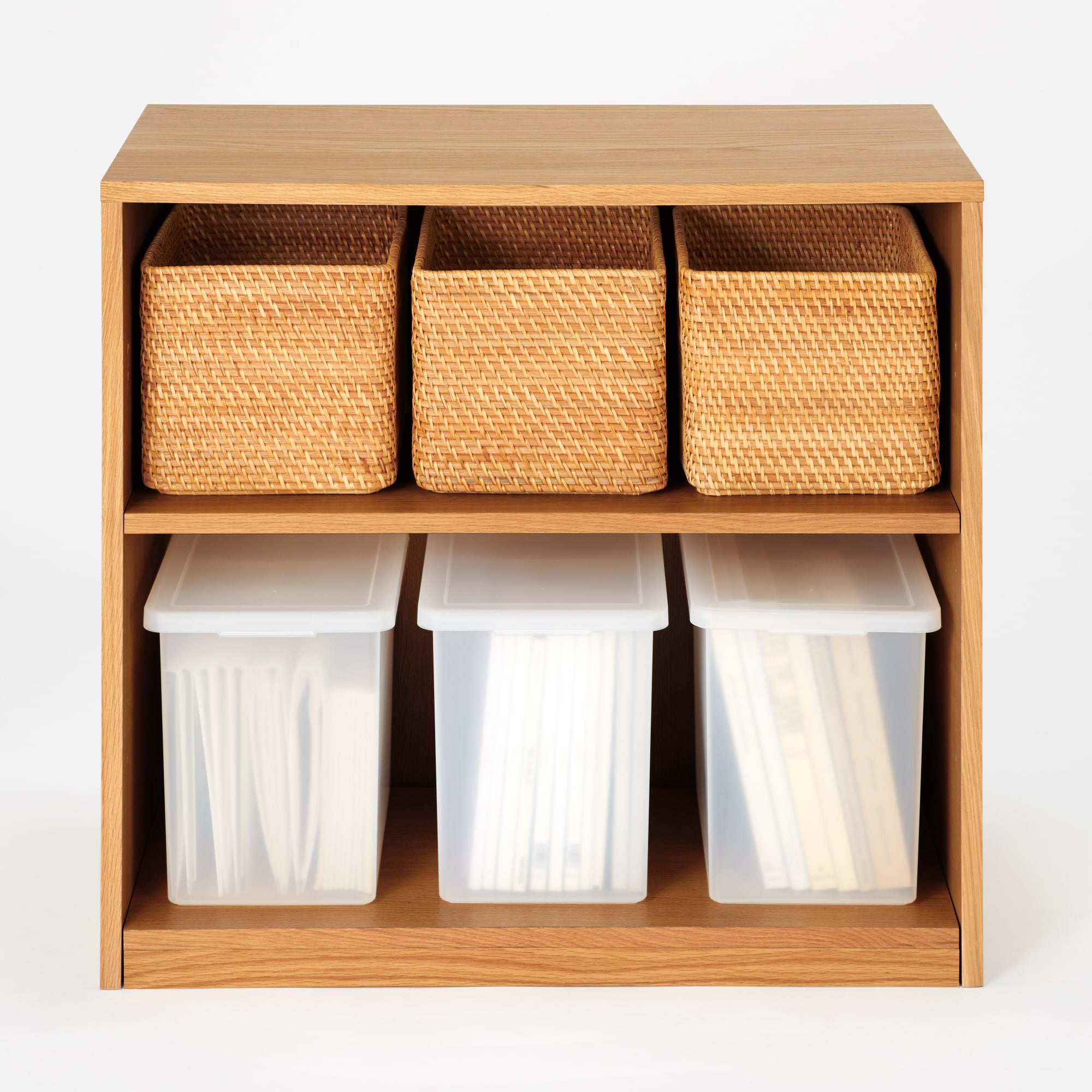 木製シェルフ　オーク材突板