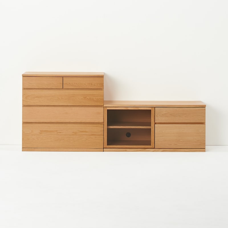 木製AVラック 幅110cm オーク材突板 | 無印良品