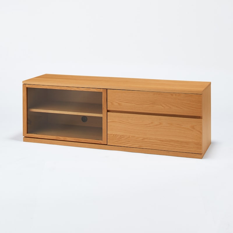 無印良品 オーク材AVラック・幅110cm幅110×奥行40×高さ 