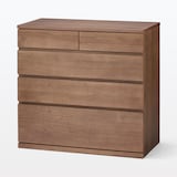 木製チェスト４段　ウォールナット材突板