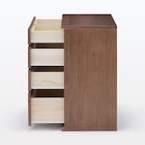 木製チェスト４段　ウォールナット材突板