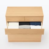 木製チェスト４段　ウォールナット材突板