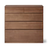 木製チェスト４段　ウォールナット材突板