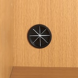 木製キャビネット　木扉　スリム　ウォールナット材突板