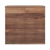 木製キャビネット　木扉　ウォールナット材突板