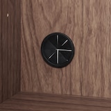 木製キャビネット　ガラス扉　スリム　ウォールナット材突板