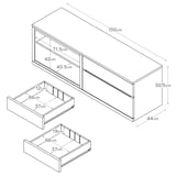 木製ＡＶラック　幅１５０ｃｍ　ウォールナット材突板