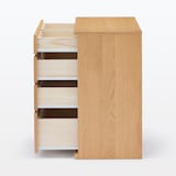 木製チェスト４段　オーク材突板