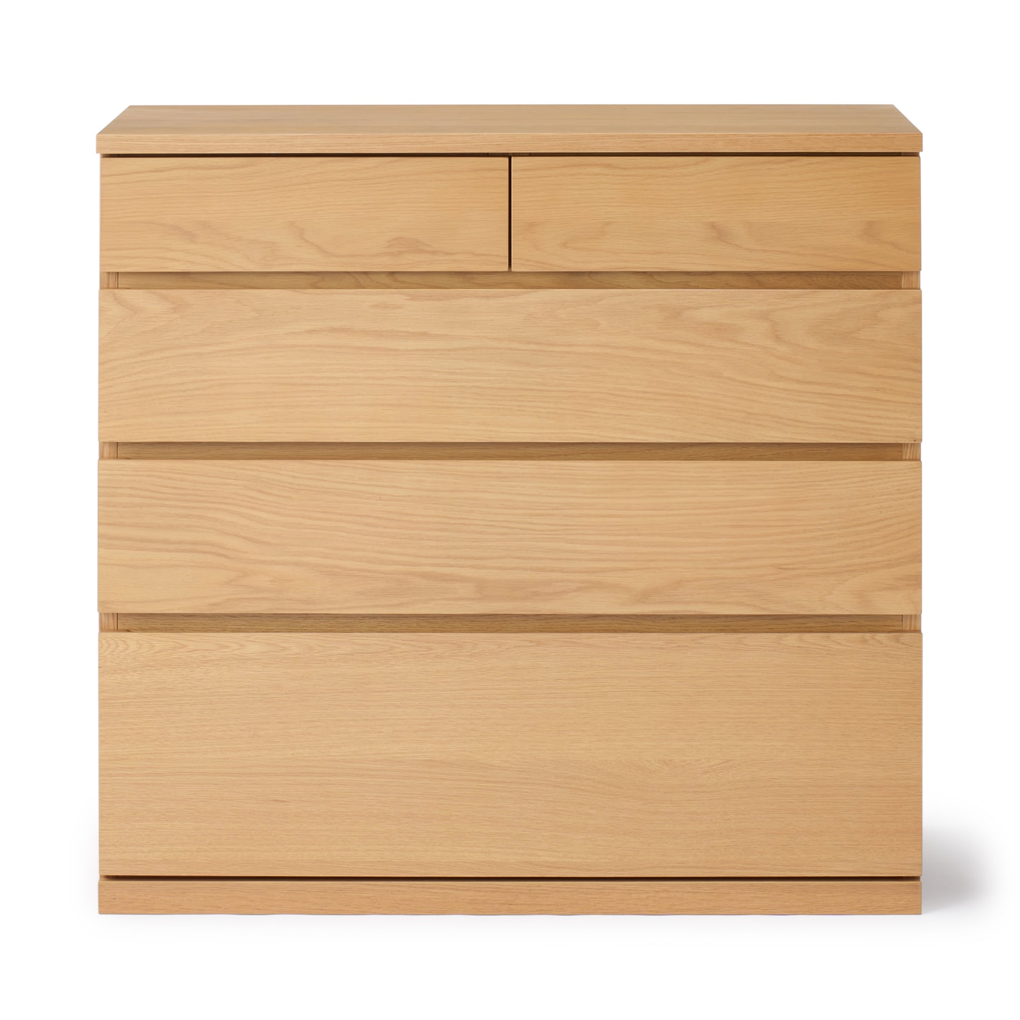 木製チェスト４段　オーク材突板