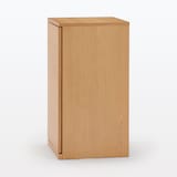 木製キャビネット　木扉　スリム　オーク材突板