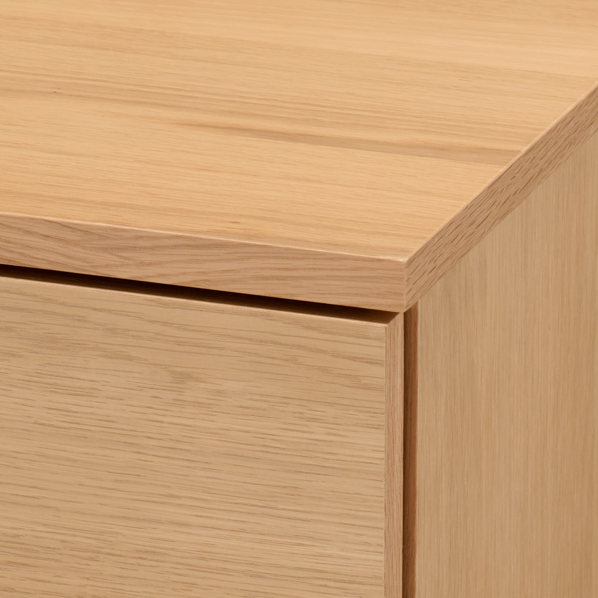 木製キャビネット　木扉　スリム　オーク材突板