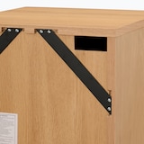 木製キャビネット　木扉　スリム　オーク材突板