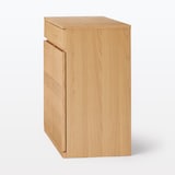 木製キャビネット　木扉　オーク材突板