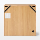 木製キャビネット　木扉　オーク材突板