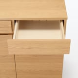 木製キャビネット　木扉　オーク材突板