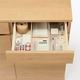 木製キャビネット　木扉　オーク材突板