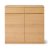 木製キャビネット　木扉　オーク材突板