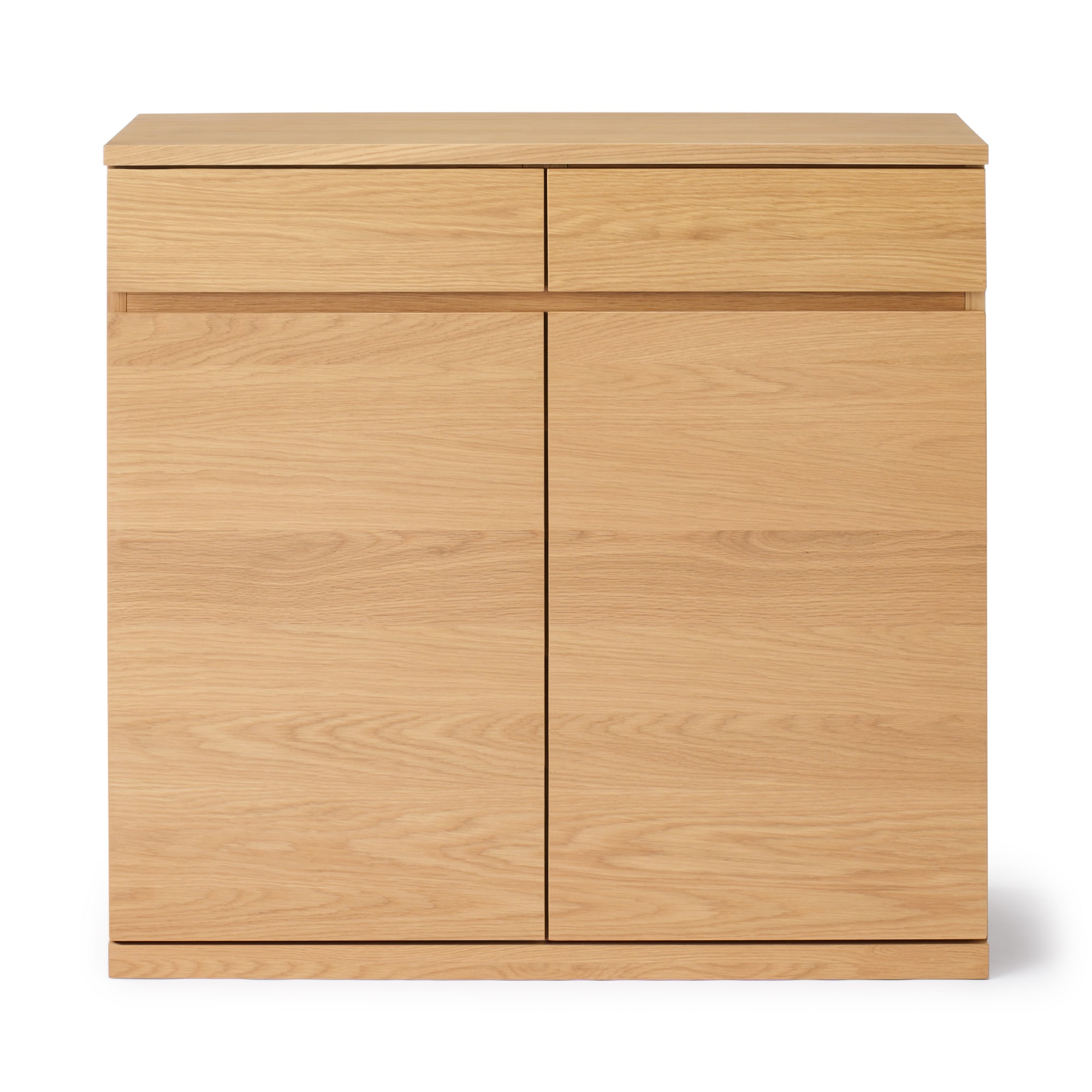 木製キャビネット　木扉　オーク材突板