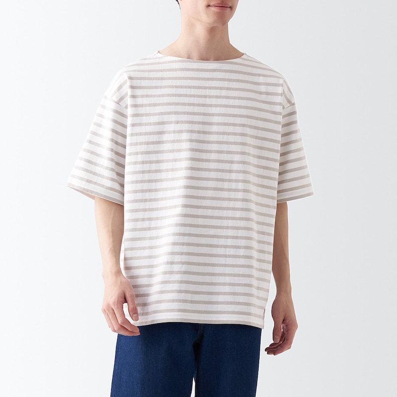 無印良品 MUJIボーダー　ロング　Tシャツ チュニック　コットン　美品 - 2