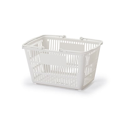 【小】ポリプロピレン　買い物かご　約幅３８．５×奥行２７×高さ２２ｃｍ