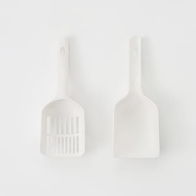 【２月中旬発売予定】ポリプロピレン　猫砂用スコップ　約幅１２×奥行３１×高さ８ｃｍ