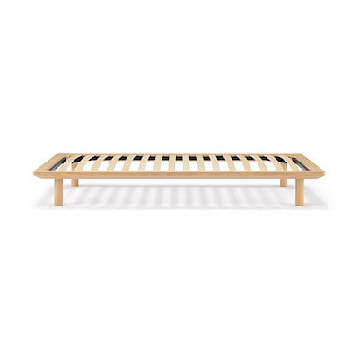木製ベッドフレーム・オーク材突板・シングル ＋ 木製脚２６ｃｍ