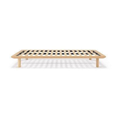 木製ベッドフレーム・オーク材突板・セミダブル ＋ 木製脚２６ｃｍ