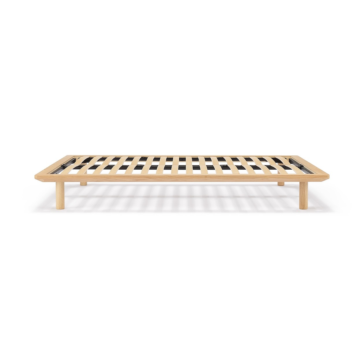 月額定額サービス】木製ベッドフレーム・オーク材突板・セミダブル ＋ 