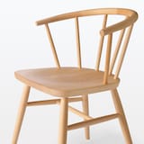 ブナ材アームチェア　丸脚