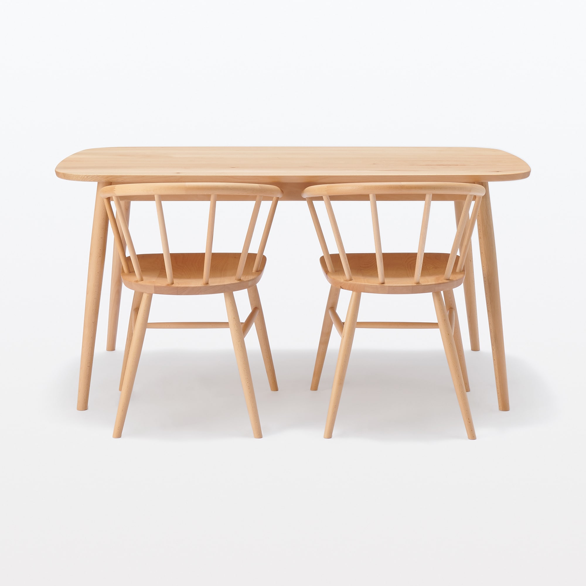 ブナ材テーブル　丸脚　幅１５０ｃｍ