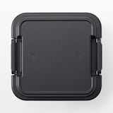 再生ポリプロピレン入り　頑丈収納ボックス　ダークグレー　小