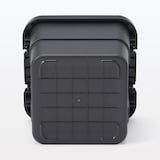 再生ポリプロピレン入り　頑丈収納ボックス　ダークグレー　小