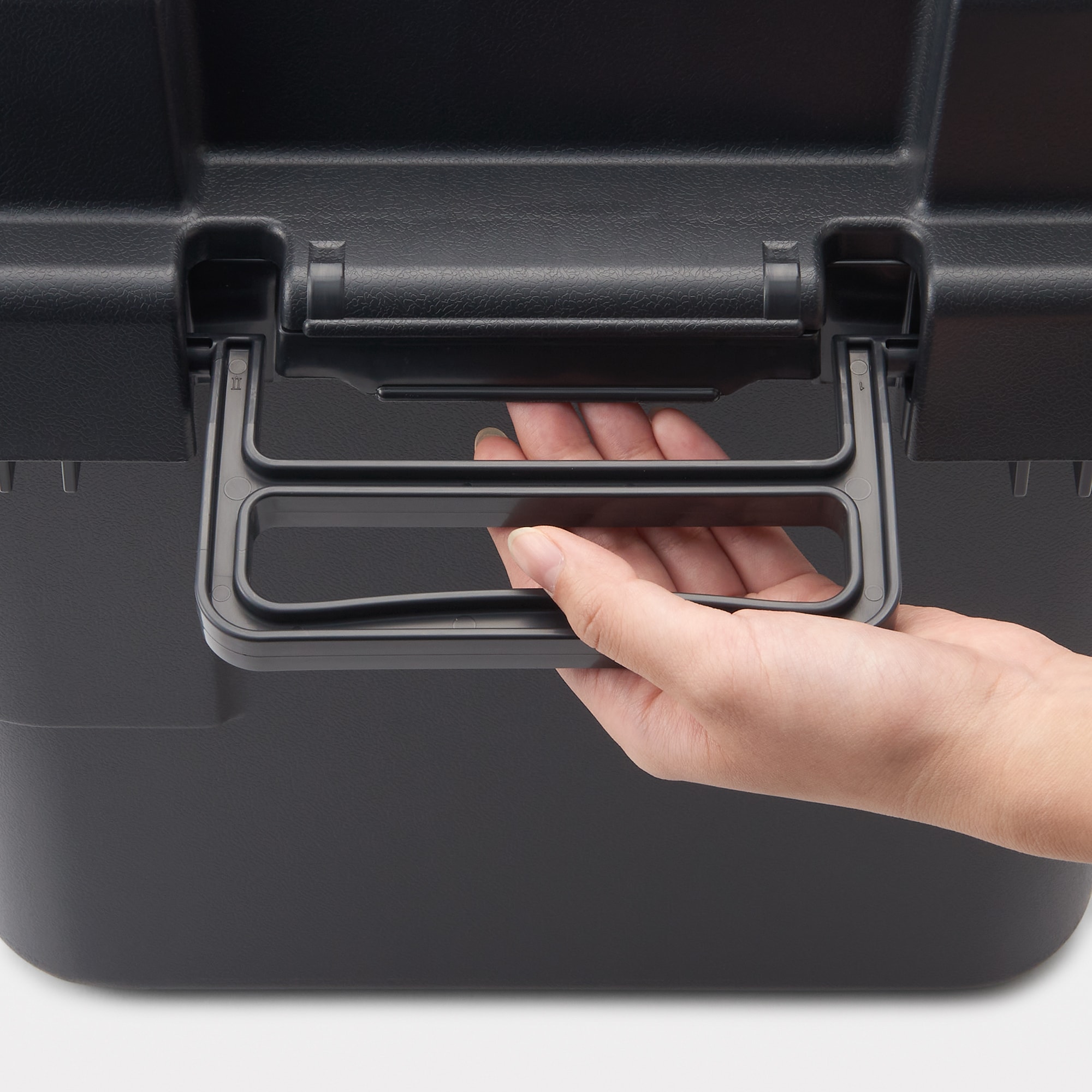 再生ポリプロピレン入り　頑丈収納ボックス　ダークグレー　小