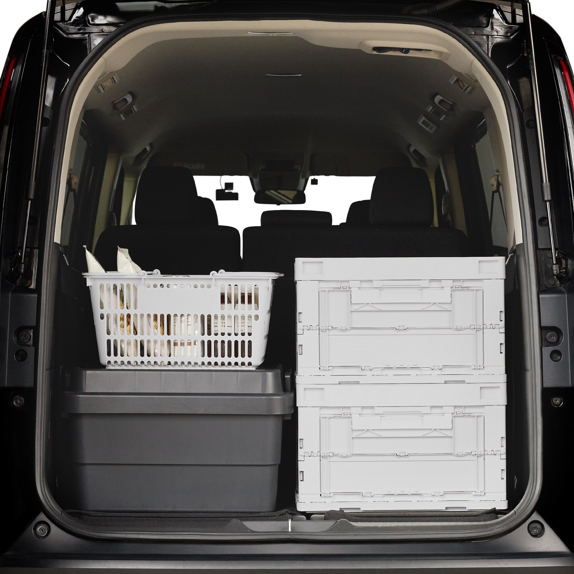 再生ポリプロピレン入り 頑丈収納ボックス ダークグレー 大 | 無印良品