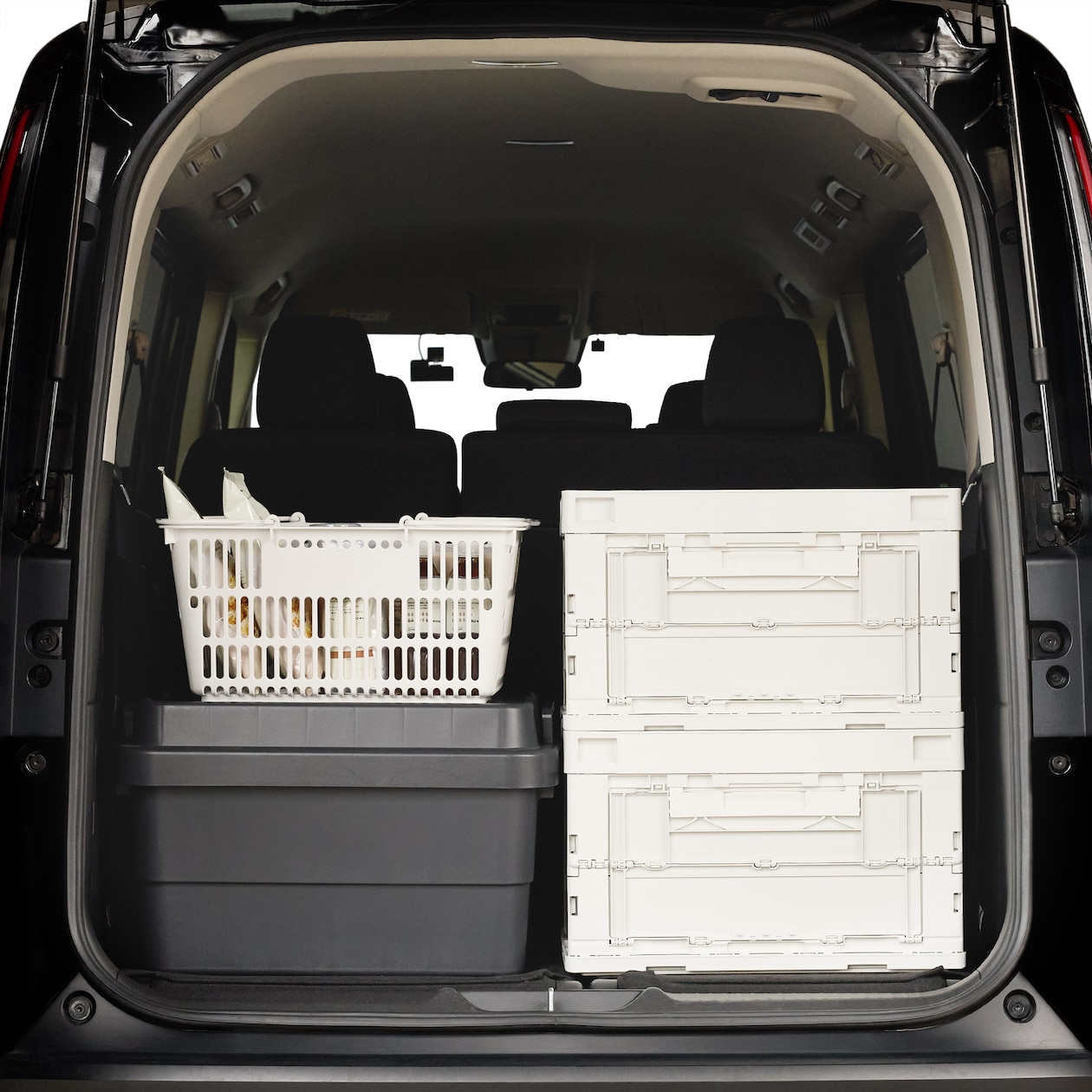 再生ポリプロピレン入り　頑丈収納ボックス　ダークグレー　大