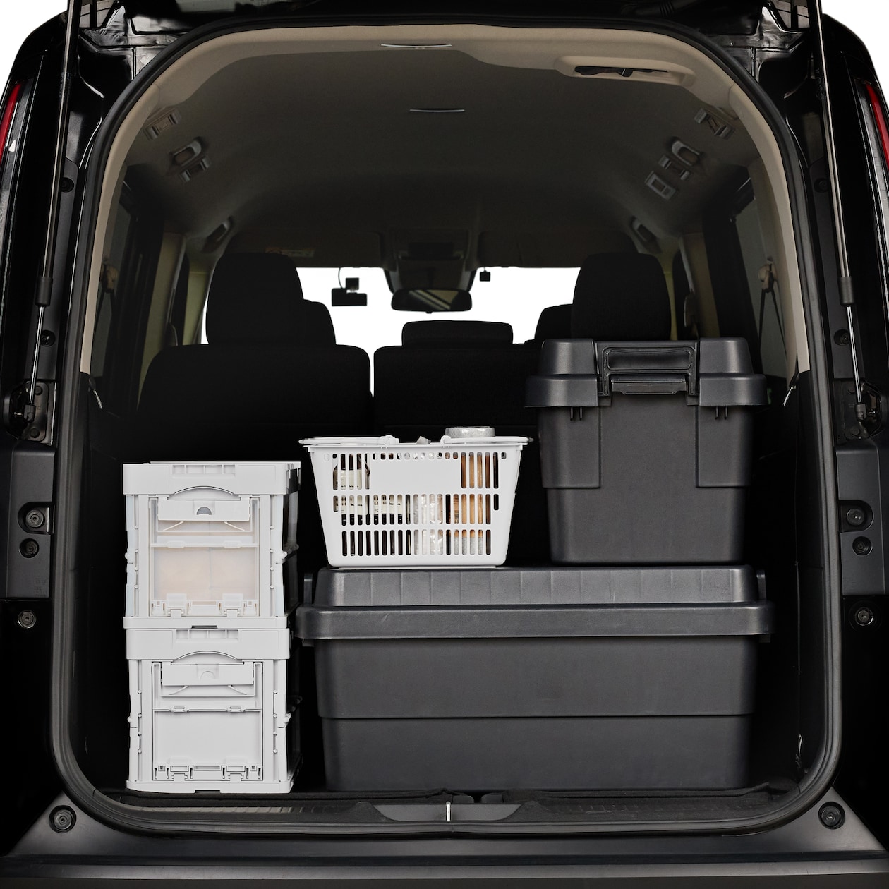 再生ポリプロピレン入り　頑丈収納ボックス　ダークグレー　特大