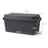 再生ポリプロピレン入り　頑丈収納ボックス　ダークグレー　特大