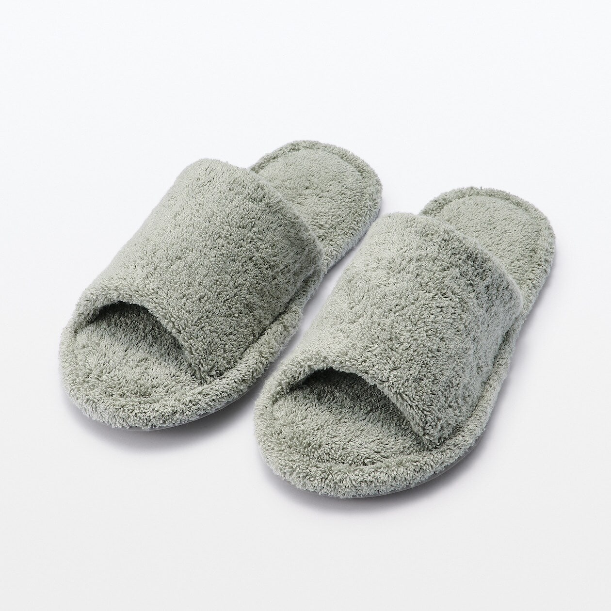 洗える綿パイルスリッパ・前あき | 無印良品