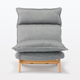 ハイバックリクライニングソファ　１シーター　ポリエステル平織